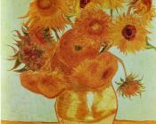 文森特威廉梵高 - 花瓶中的12朵向日葵